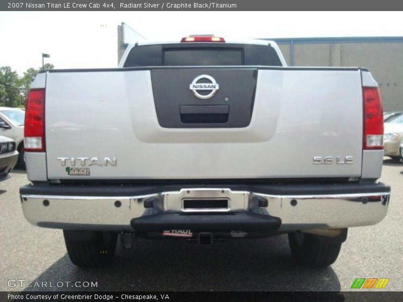 Radiant Silver / Graphite Black/Titanium 2007 Nissan Titan LE Crew Cab 4x4