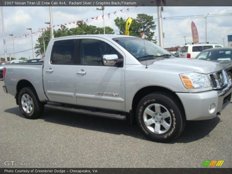 Radiant Silver / Graphite Black/Titanium 2007 Nissan Titan LE Crew Cab 4x4