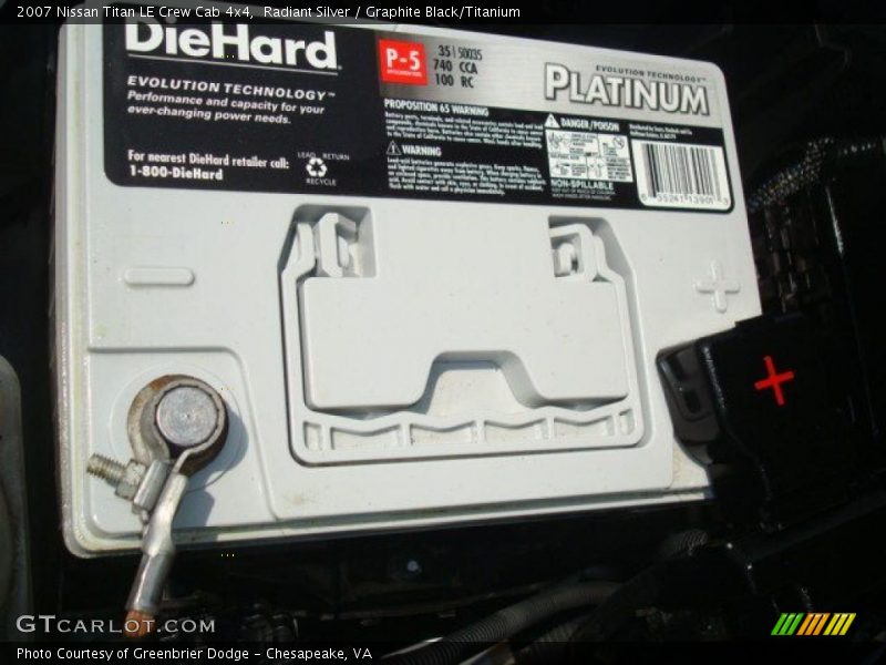 Radiant Silver / Graphite Black/Titanium 2007 Nissan Titan LE Crew Cab 4x4
