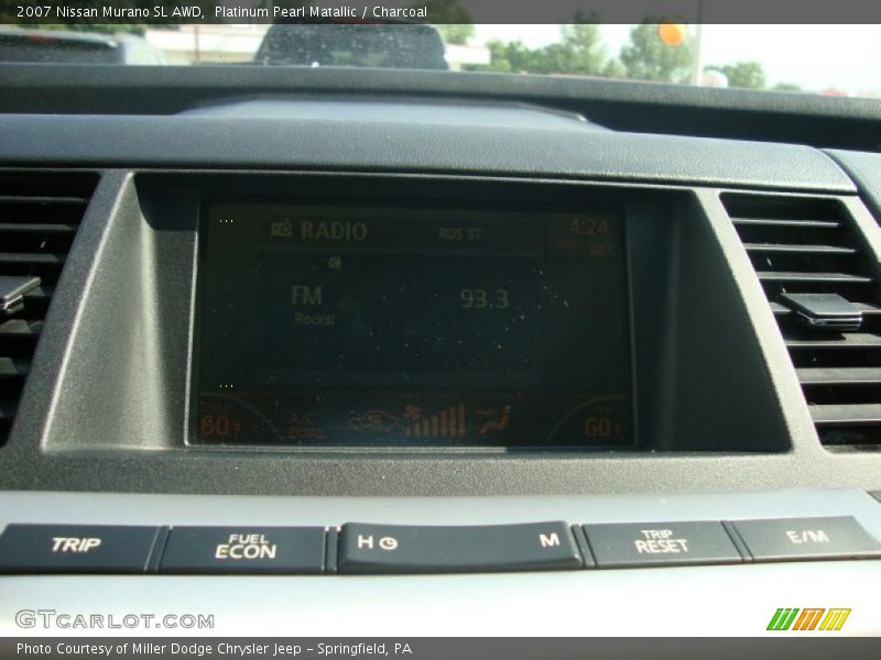 Platinum Pearl Matallic / Charcoal 2007 Nissan Murano SL AWD
