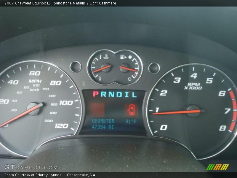 Sandstone Metallic / Light Cashmere 2007 Chevrolet Equinox LS