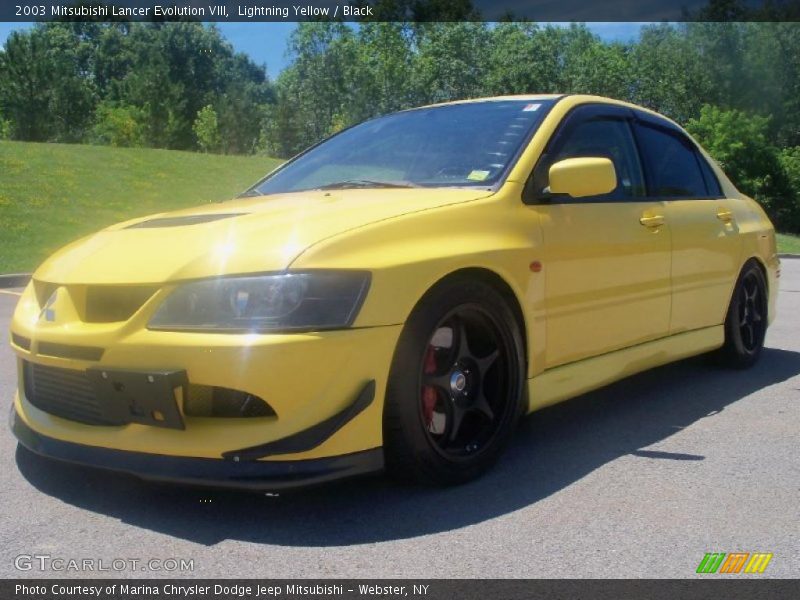 Lightning Yellow / Black 2003 Mitsubishi Lancer Evolution VIII