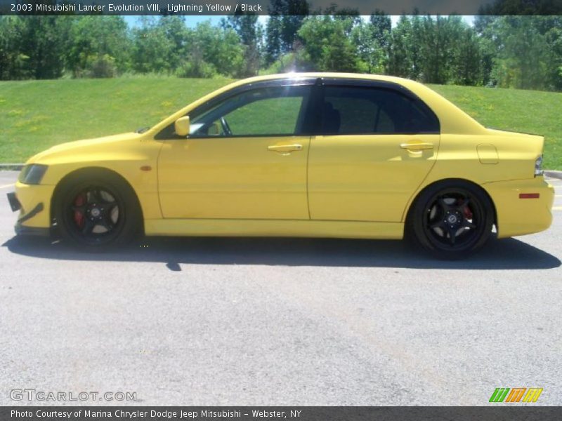 Lightning Yellow / Black 2003 Mitsubishi Lancer Evolution VIII