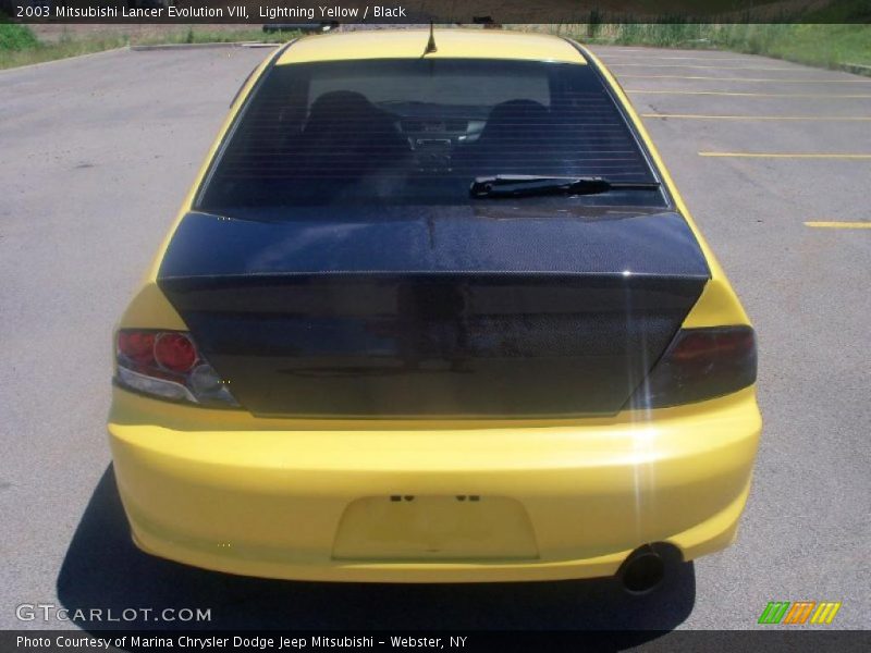 Lightning Yellow / Black 2003 Mitsubishi Lancer Evolution VIII