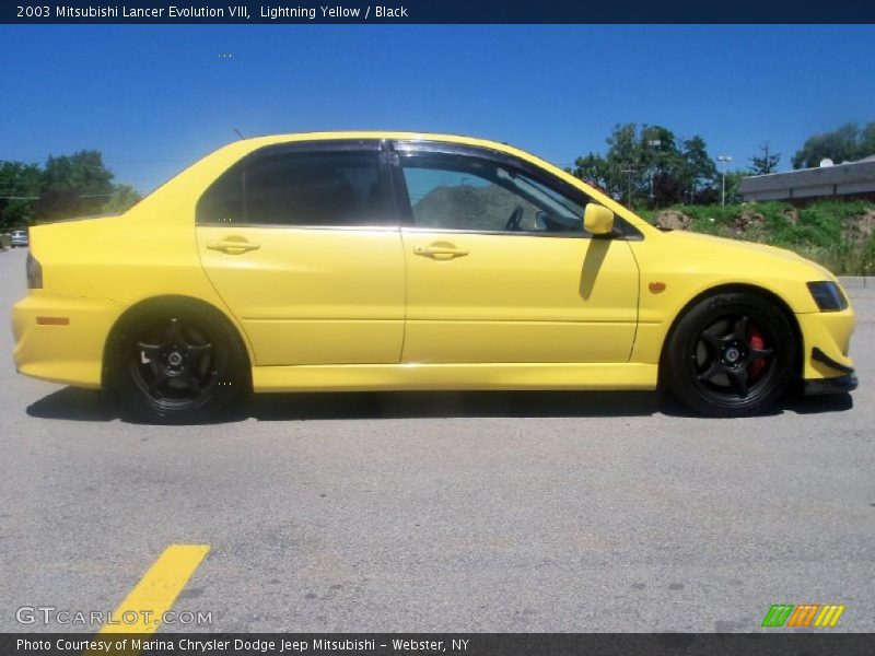 Lightning Yellow / Black 2003 Mitsubishi Lancer Evolution VIII
