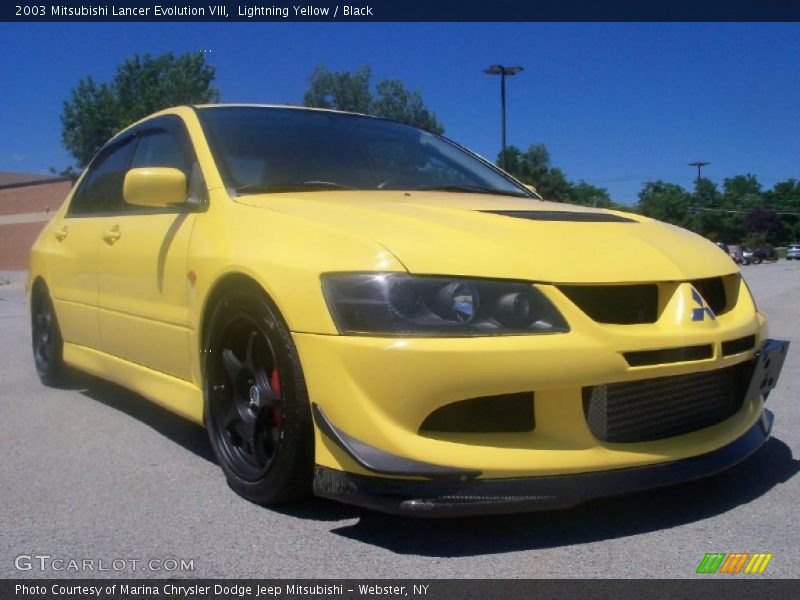 Lightning Yellow / Black 2003 Mitsubishi Lancer Evolution VIII