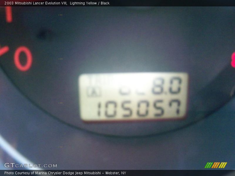 Lightning Yellow / Black 2003 Mitsubishi Lancer Evolution VIII