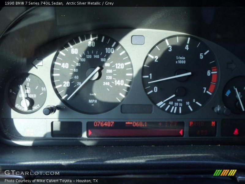 Arctic Silver Metallic / Grey 1998 BMW 7 Series 740iL Sedan