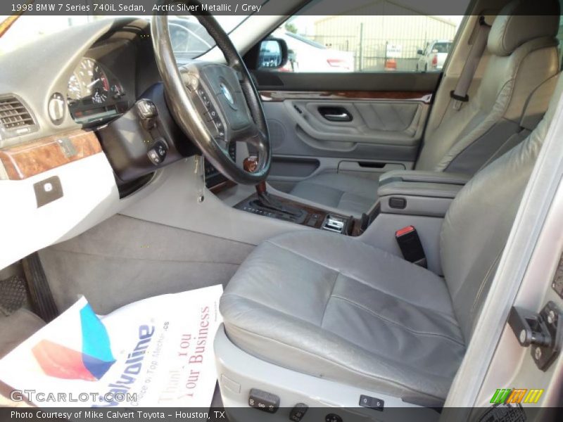 Arctic Silver Metallic / Grey 1998 BMW 7 Series 740iL Sedan