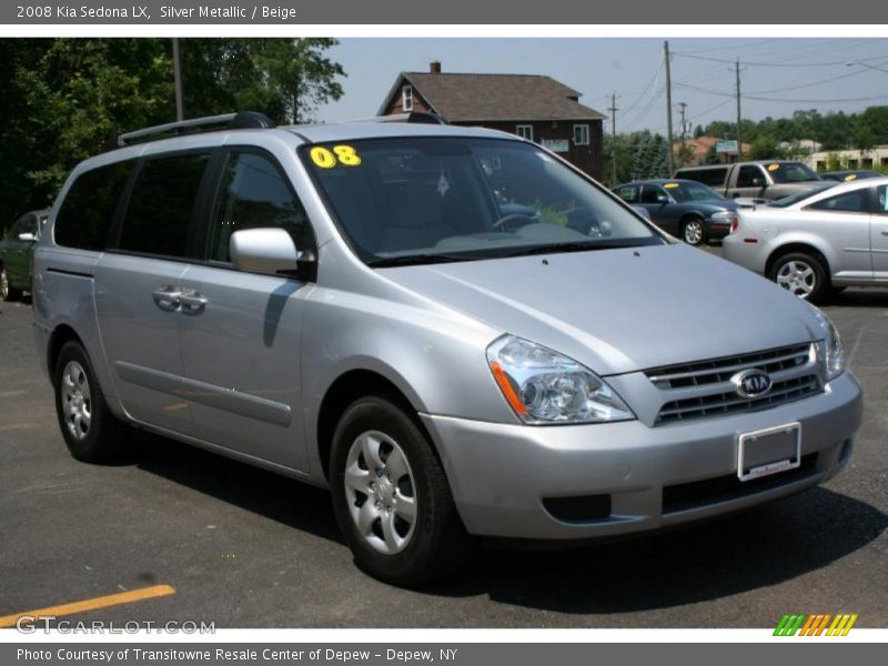 Silver Metallic / Beige 2008 Kia Sedona LX