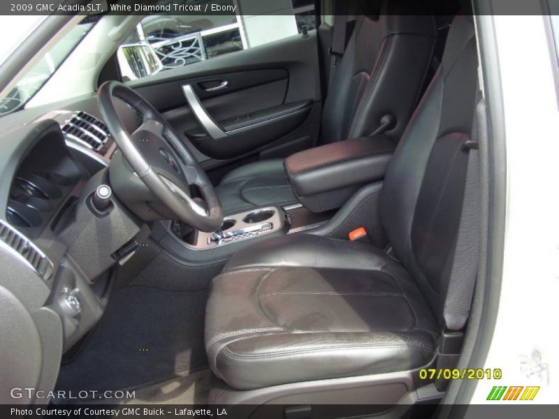 White Diamond Tricoat / Ebony 2009 GMC Acadia SLT