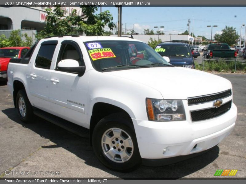 Summit White / Dark Titanium/Light Titanium 2007 Chevrolet Avalanche LT 4WD
