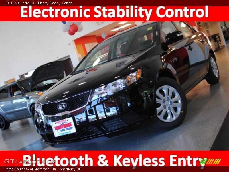 Ebony Black / Coffee 2010 Kia Forte EX