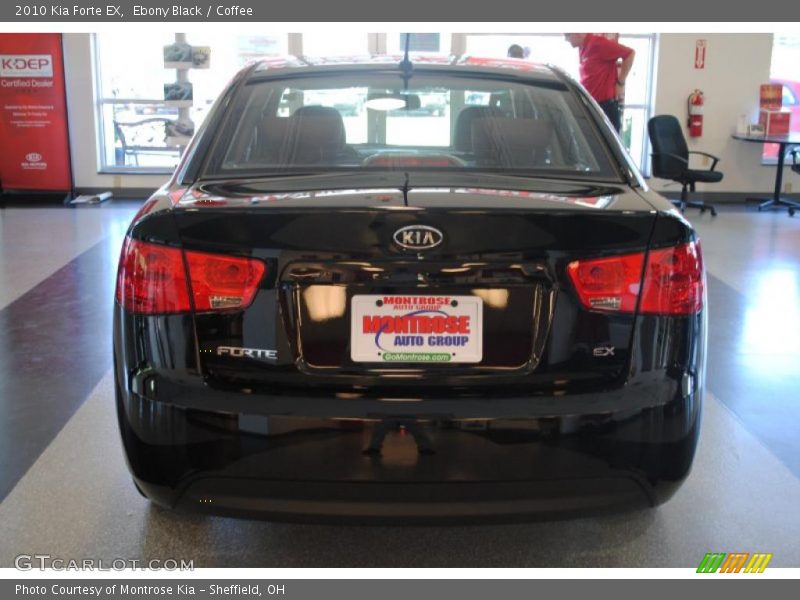 Ebony Black / Coffee 2010 Kia Forte EX