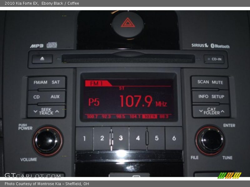 Ebony Black / Coffee 2010 Kia Forte EX