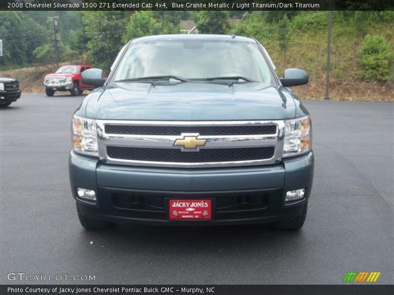Blue Granite Metallic / Light Titanium/Dark Titanium 2008 Chevrolet Silverado 1500 Z71 Extended Cab 4x4
