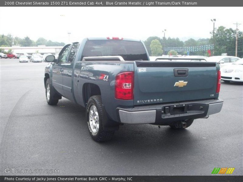 Blue Granite Metallic / Light Titanium/Dark Titanium 2008 Chevrolet Silverado 1500 Z71 Extended Cab 4x4