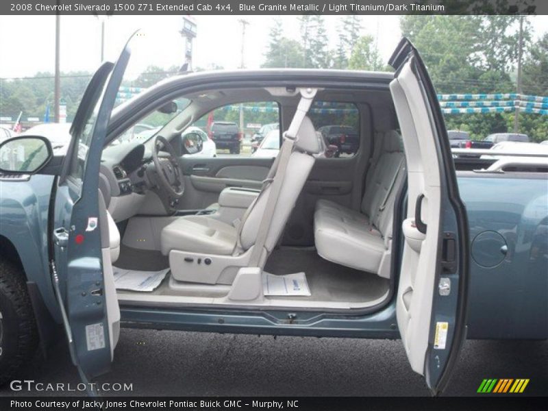 Blue Granite Metallic / Light Titanium/Dark Titanium 2008 Chevrolet Silverado 1500 Z71 Extended Cab 4x4