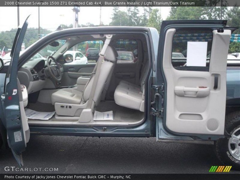 Blue Granite Metallic / Light Titanium/Dark Titanium 2008 Chevrolet Silverado 1500 Z71 Extended Cab 4x4