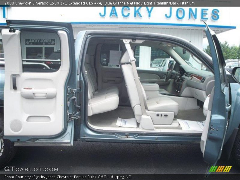 Blue Granite Metallic / Light Titanium/Dark Titanium 2008 Chevrolet Silverado 1500 Z71 Extended Cab 4x4