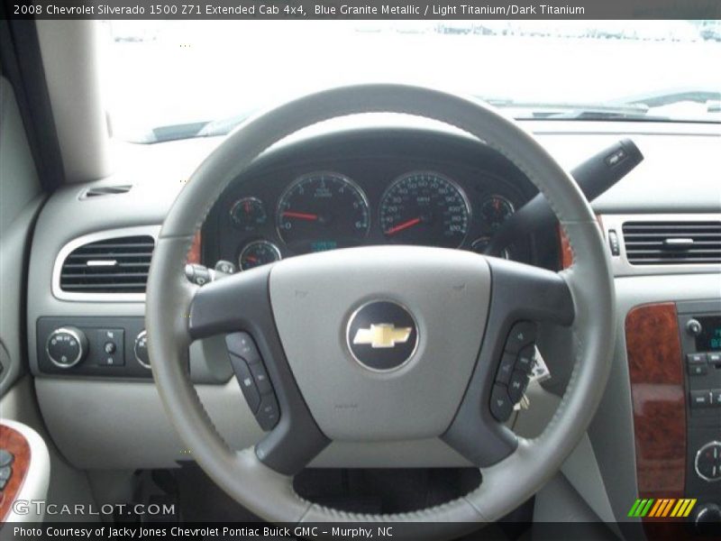 Blue Granite Metallic / Light Titanium/Dark Titanium 2008 Chevrolet Silverado 1500 Z71 Extended Cab 4x4