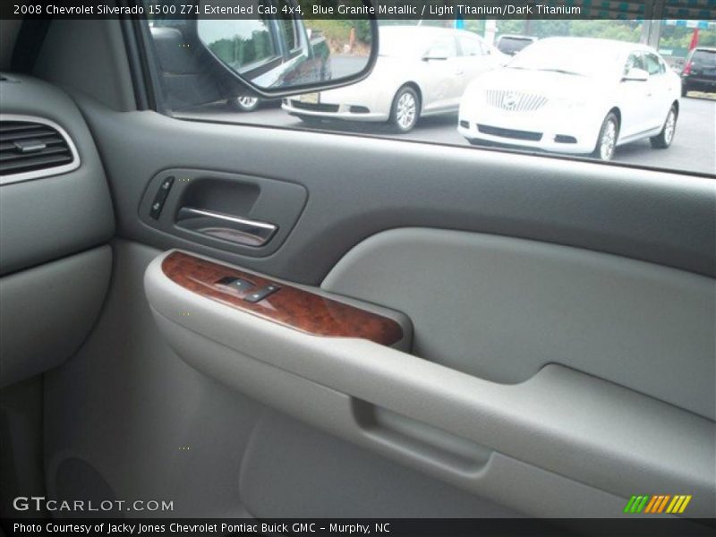 Blue Granite Metallic / Light Titanium/Dark Titanium 2008 Chevrolet Silverado 1500 Z71 Extended Cab 4x4