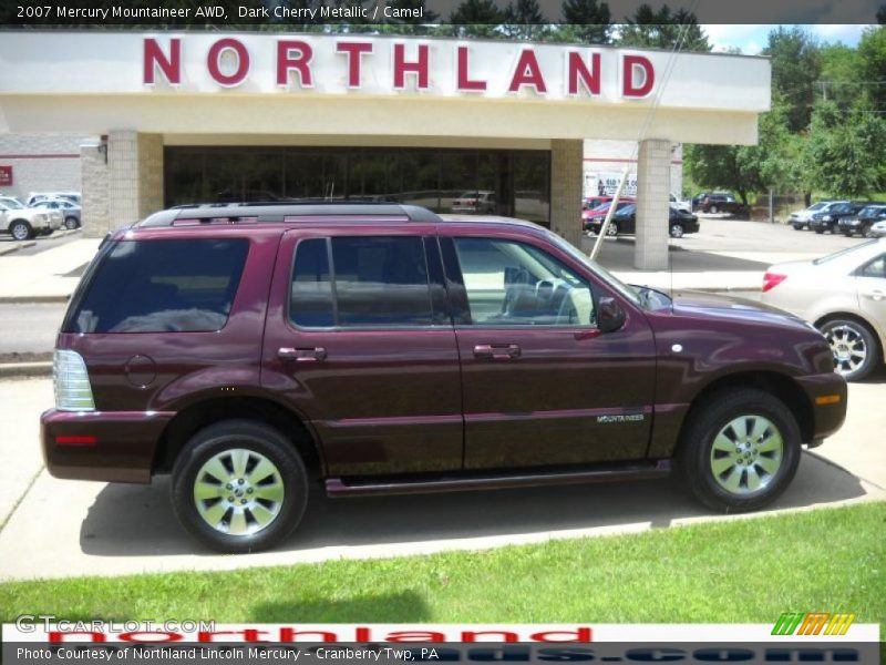 Dark Cherry Metallic / Camel 2007 Mercury Mountaineer AWD