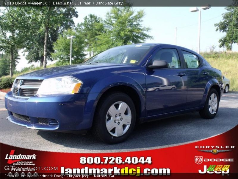 Deep Water Blue Pearl / Dark Slate Gray 2010 Dodge Avenger SXT