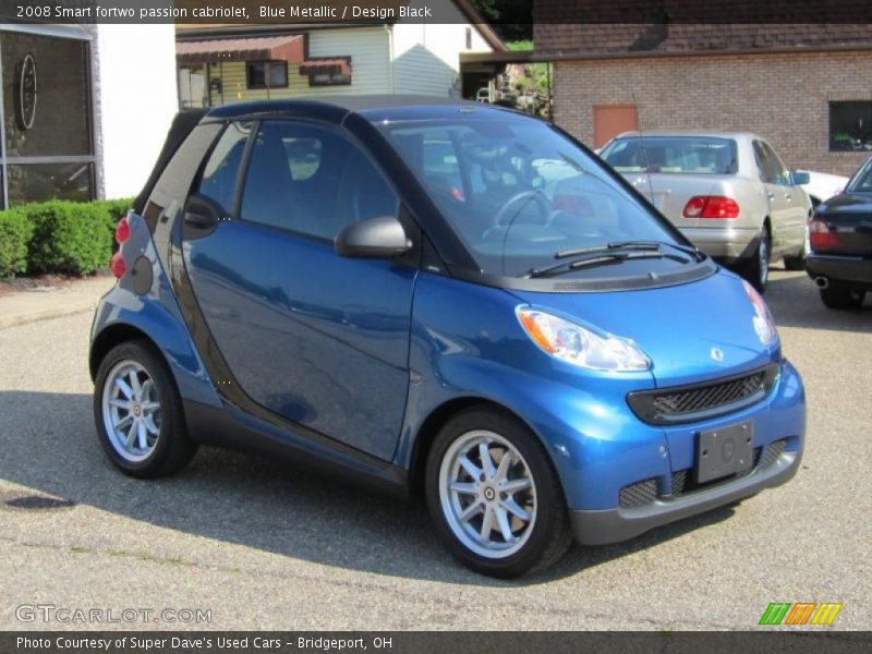 Blue Metallic / Design Black 2008 Smart fortwo passion cabriolet