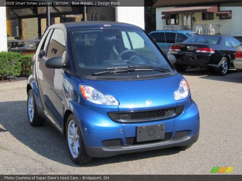 Blue Metallic / Design Black 2008 Smart fortwo passion cabriolet