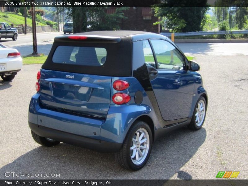 Blue Metallic / Design Black 2008 Smart fortwo passion cabriolet