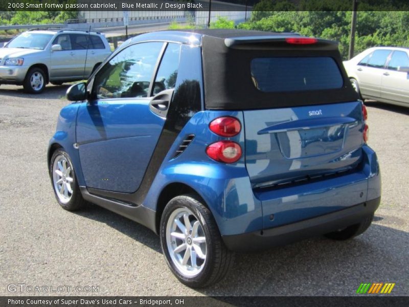 Blue Metallic / Design Black 2008 Smart fortwo passion cabriolet