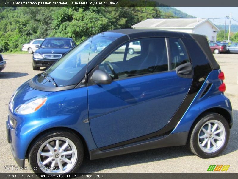 Blue Metallic / Design Black 2008 Smart fortwo passion cabriolet