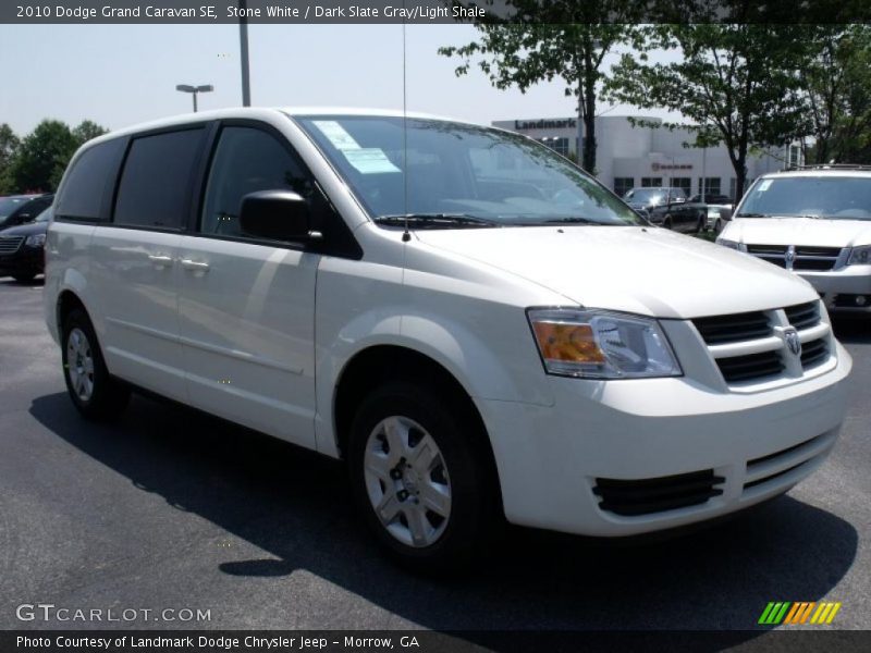 Stone White / Dark Slate Gray/Light Shale 2010 Dodge Grand Caravan SE