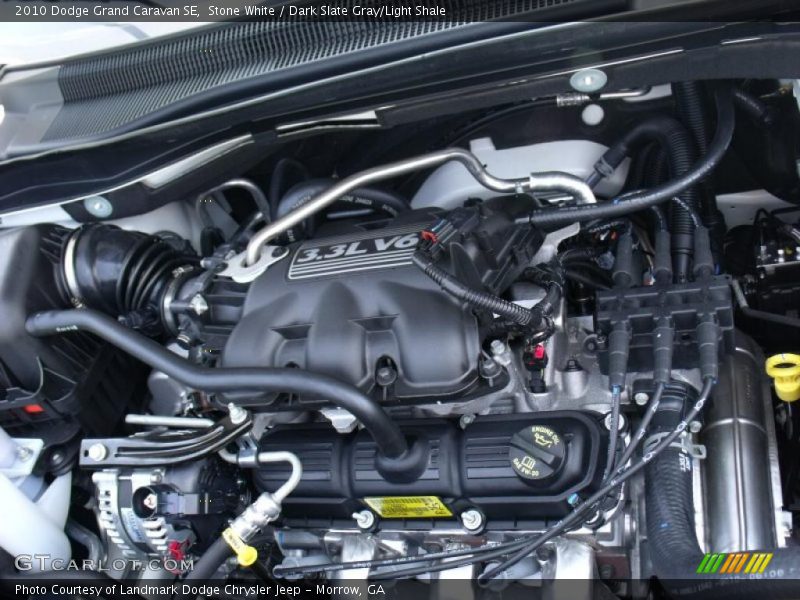 Stone White / Dark Slate Gray/Light Shale 2010 Dodge Grand Caravan SE