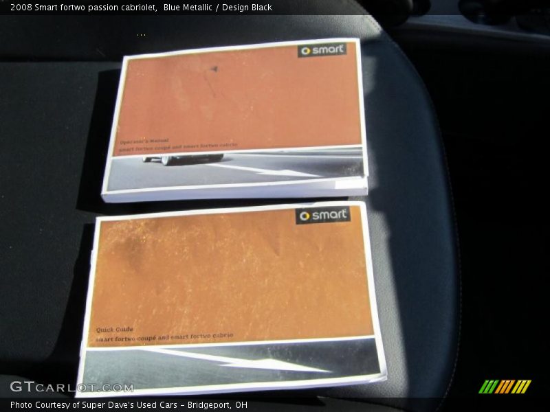 Blue Metallic / Design Black 2008 Smart fortwo passion cabriolet