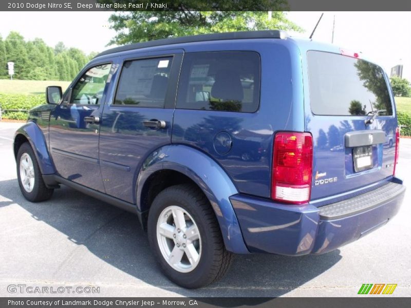 Deep Water Blue Pearl / Khaki 2010 Dodge Nitro SE