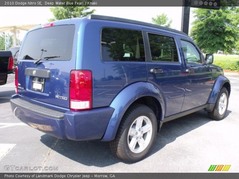 Deep Water Blue Pearl / Khaki 2010 Dodge Nitro SE