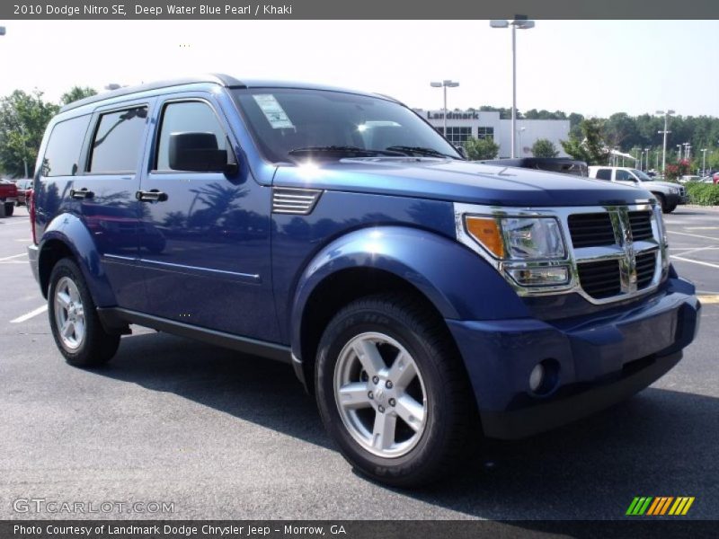 Deep Water Blue Pearl / Khaki 2010 Dodge Nitro SE