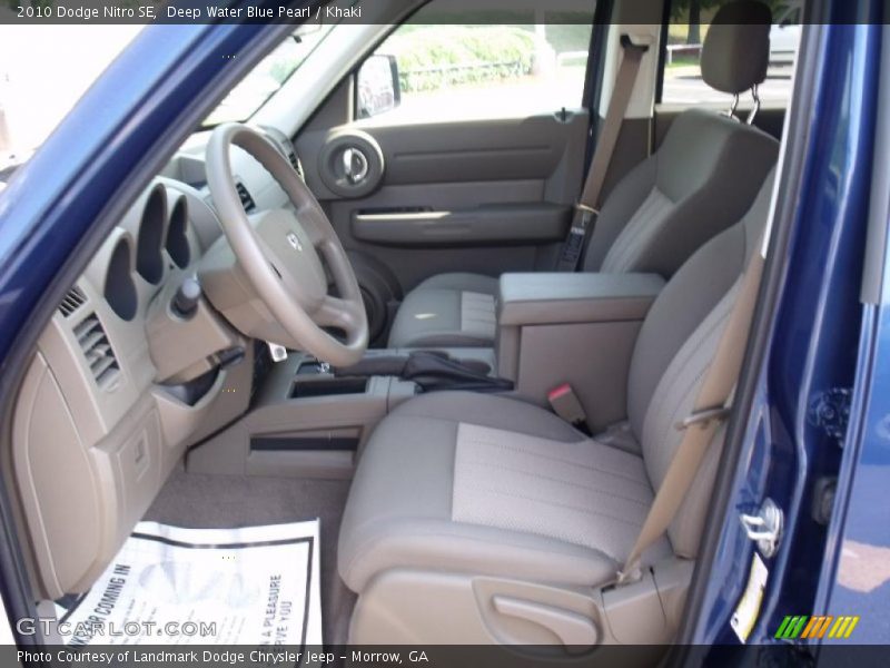 Deep Water Blue Pearl / Khaki 2010 Dodge Nitro SE