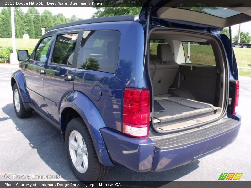 Deep Water Blue Pearl / Khaki 2010 Dodge Nitro SE