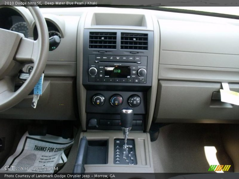Deep Water Blue Pearl / Khaki 2010 Dodge Nitro SE