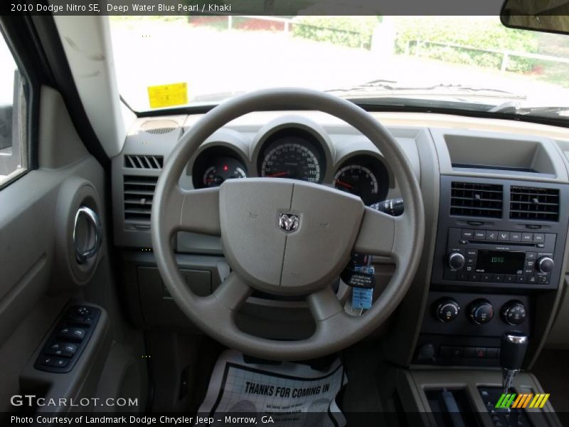 Deep Water Blue Pearl / Khaki 2010 Dodge Nitro SE