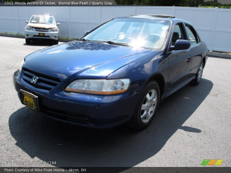 Eternal Blue Pearl / Quartz Gray 2002 Honda Accord EX Sedan