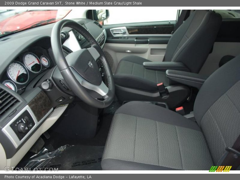 Stone White / Medium Slate Gray/Light Shale 2009 Dodge Grand Caravan SXT