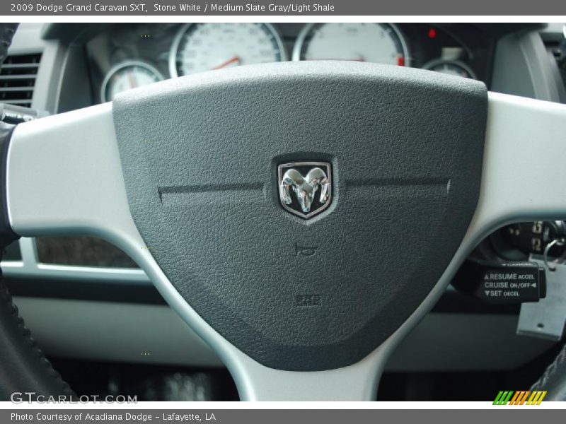 Stone White / Medium Slate Gray/Light Shale 2009 Dodge Grand Caravan SXT