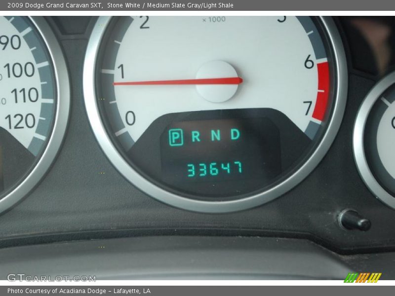 Stone White / Medium Slate Gray/Light Shale 2009 Dodge Grand Caravan SXT
