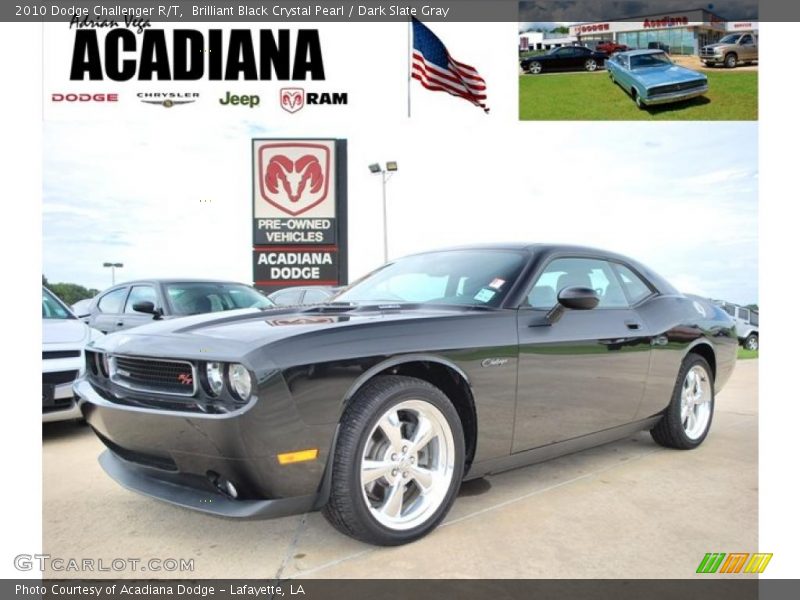 Brilliant Black Crystal Pearl / Dark Slate Gray 2010 Dodge Challenger R/T