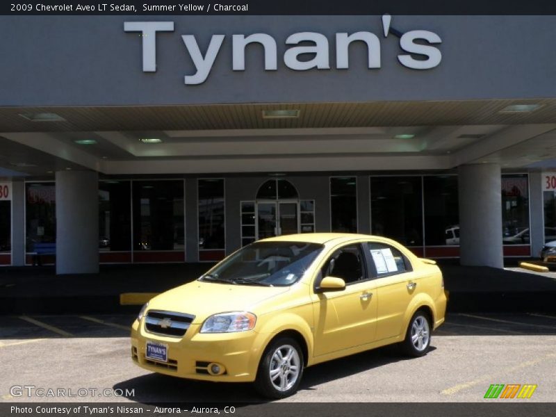 Summer Yellow / Charcoal 2009 Chevrolet Aveo LT Sedan