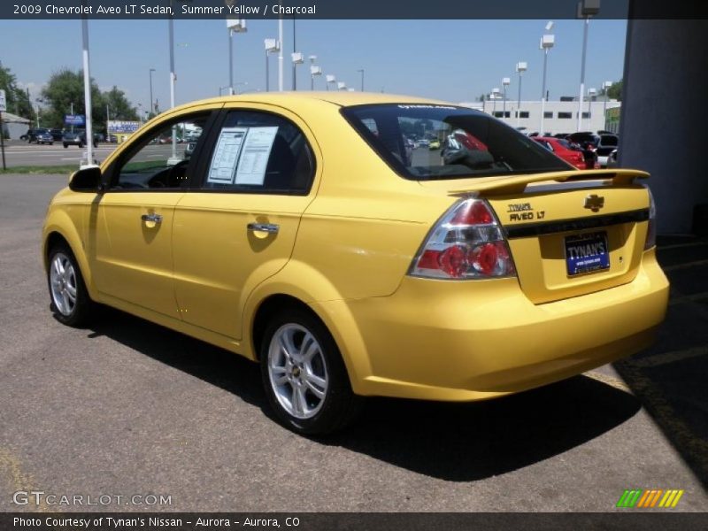 Summer Yellow / Charcoal 2009 Chevrolet Aveo LT Sedan